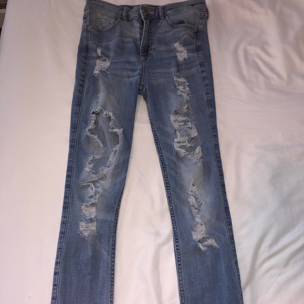 Hollister high rise ripped jeans